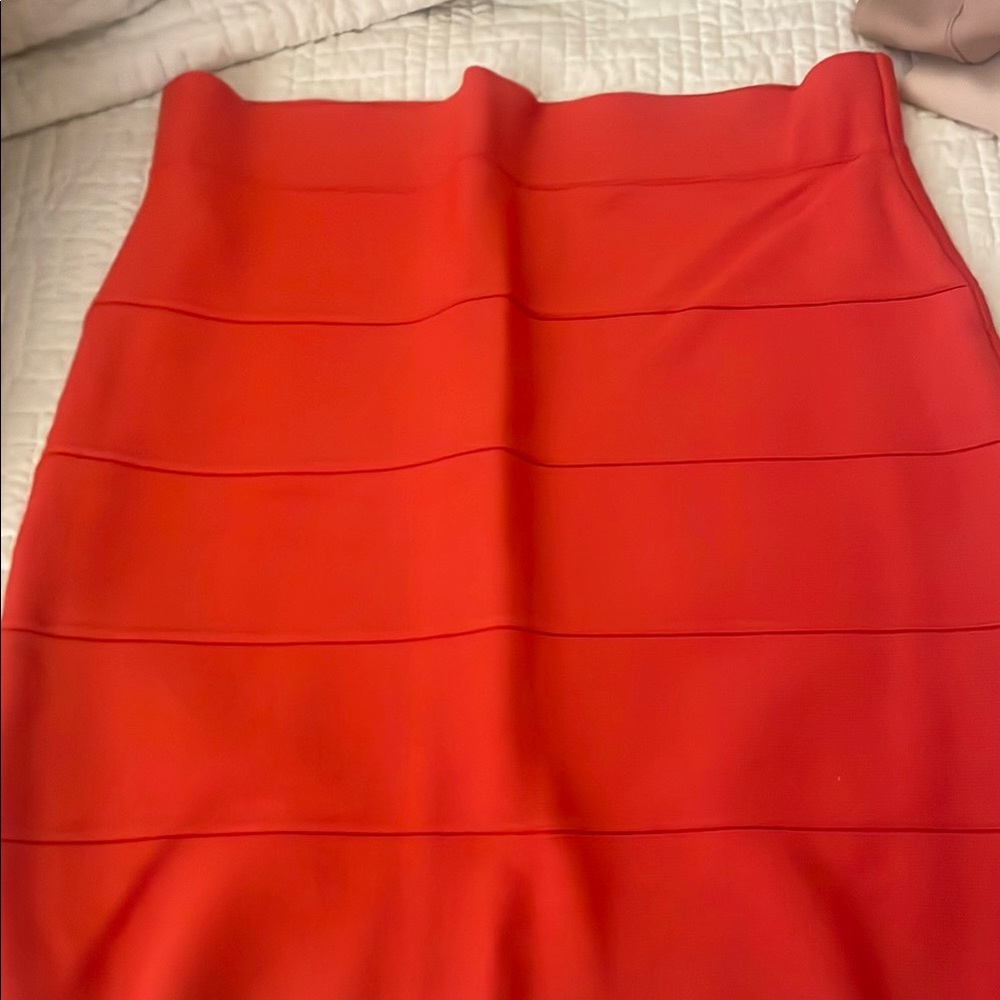 Elegant Orange pencil skirt